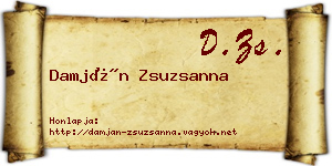 Damján Zsuzsanna névjegykártya